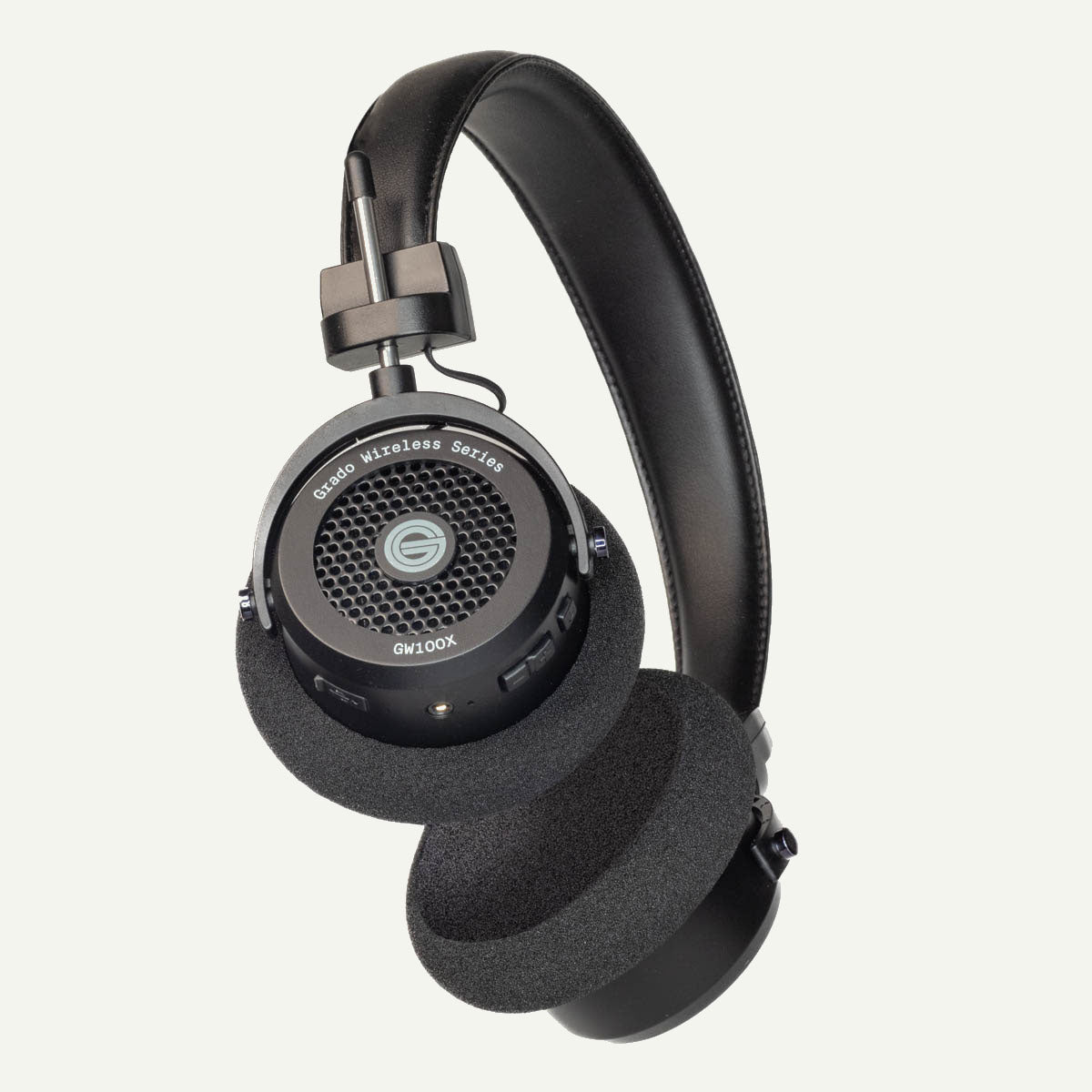 Grado wireless bluetooth headphones, GW100x, angled 