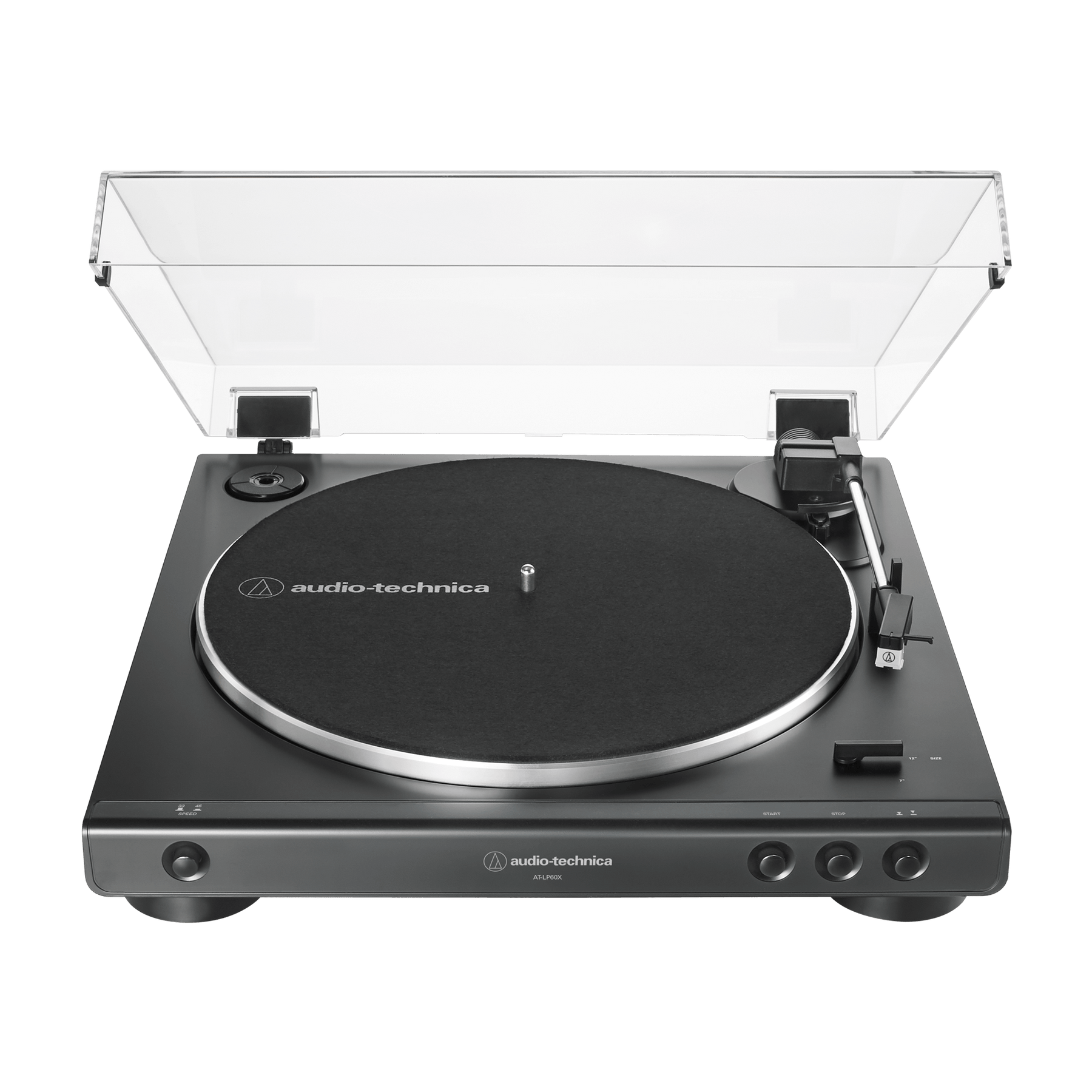 Audio Technica Record Player, AT-LP60X BK Turntable front